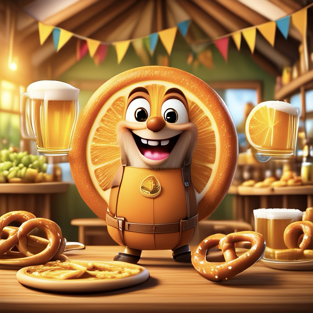 Beer mug and pretzel for Oktoberfest